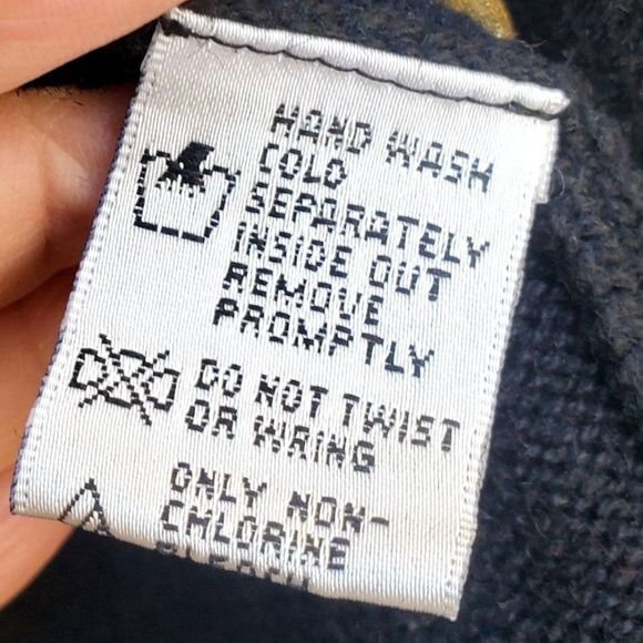 vintage Christmas Sweater 90s Beaded Xmas Stockings Black Cotton Ramie 10 12 - Picture 12 of 13